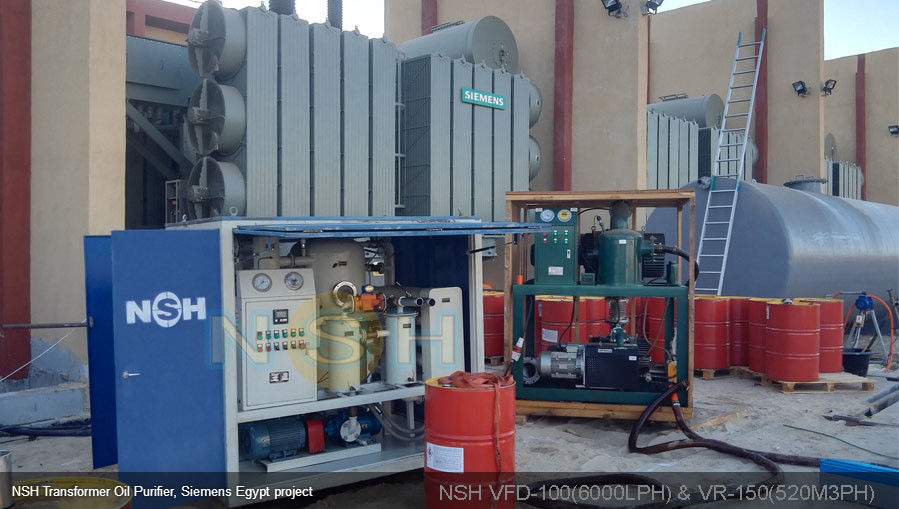 Double-Stage Vacuum Pump Carbon Steel Transformer Oil Purifier with 600-18000L/H Flow Rate