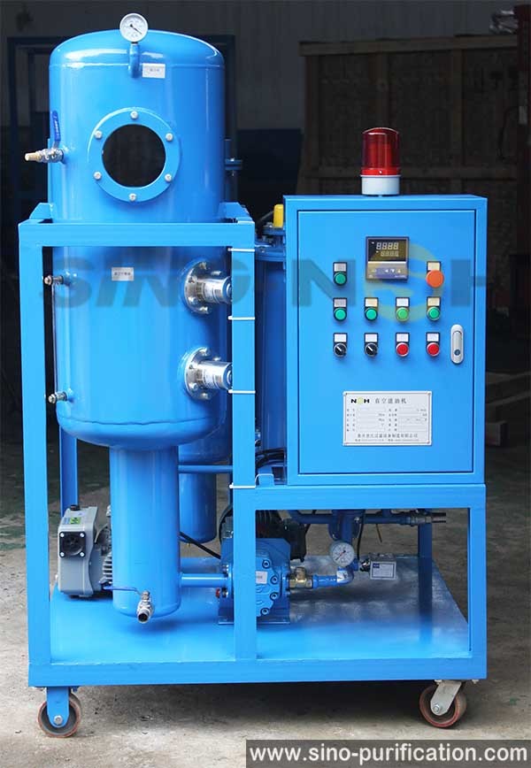 3000L/H Grey Carbon Steel Turbine Oil Purifier with 12 Months Warranty and Lubrication System